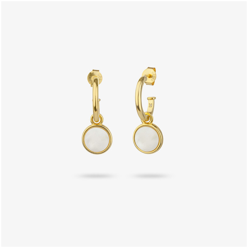 Argolas douradas com pérola MOTHER OF PEARL Radiant