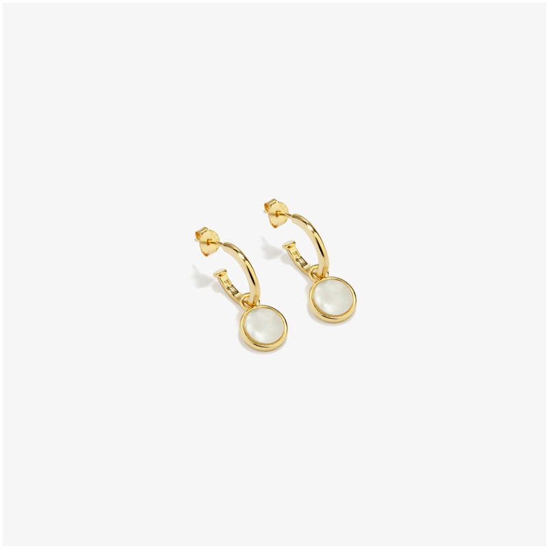 Argolas douradas com pérola MOTHER OF PEARL Radiant