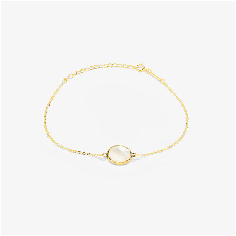 Pulseira dourada com pérolas coleção MOTHER OF PEARL Radiant