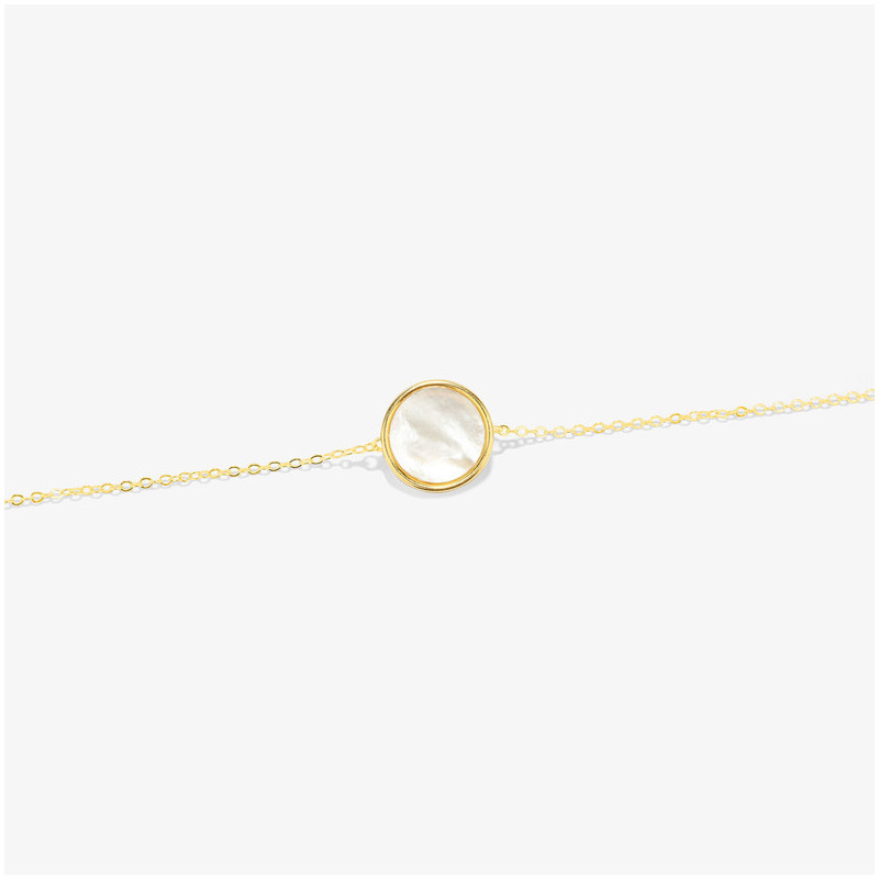 Pulseira dourada com pérolas coleção MOTHER OF PEARL Radiant