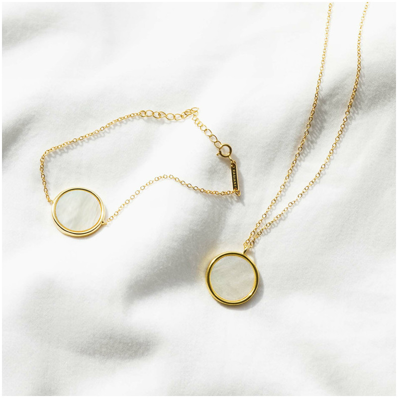 Pulseira dourada com pérolas coleção MOTHER OF PEARL Radiant