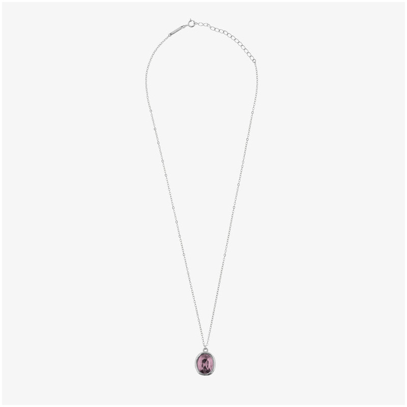 Colar de Prata cristal lilás coleção TEXTURES Radiant