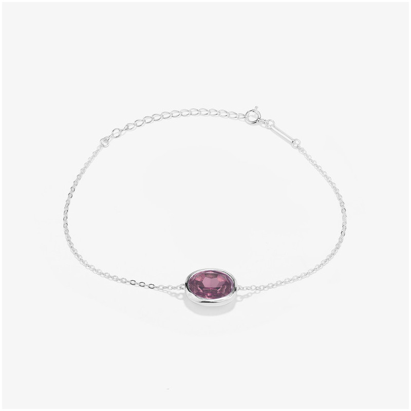 Pulseira de Prata cristal lilás coleção TEXTURES Radiant