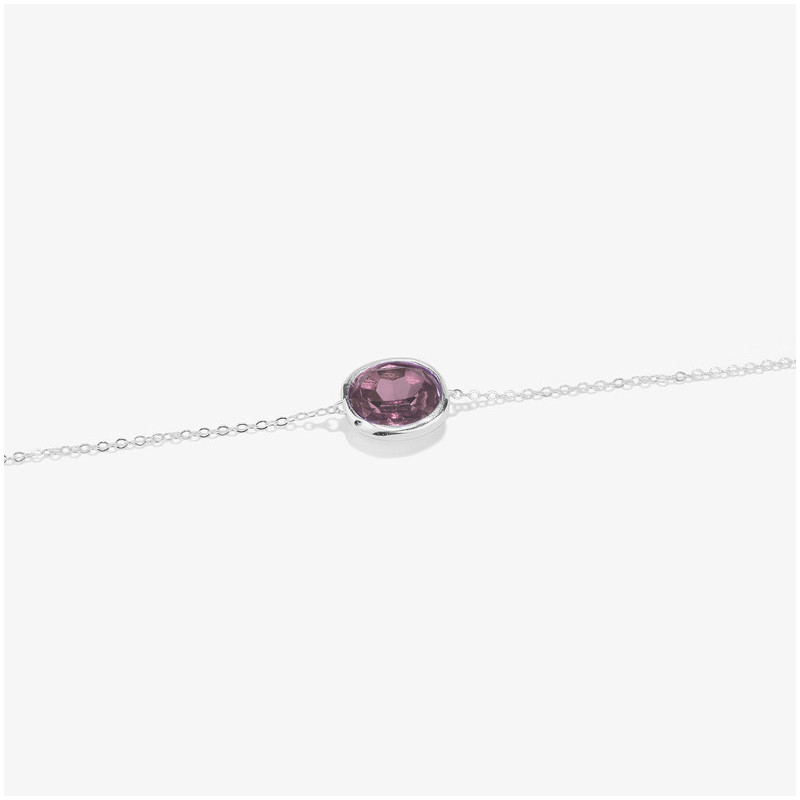 Pulseira de Prata cristal lilás coleção TEXTURES Radiant