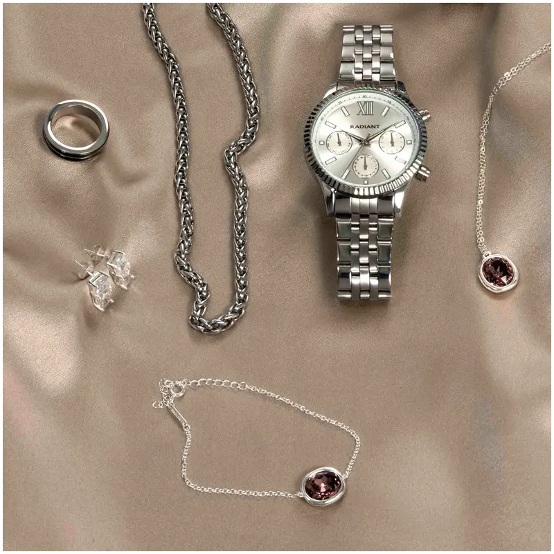 Pulseira de Prata cristal lilás coleção TEXTURES Radiant