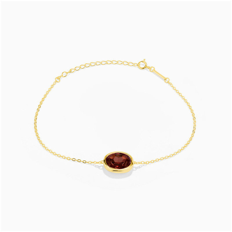 Pulseira dourada cristal caramelo coleção TEXTURES Radiant