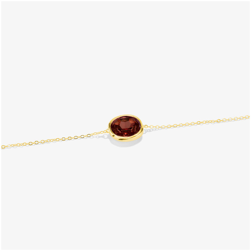 Pulseira dourada cristal caramelo coleção TEXTURES Radiant