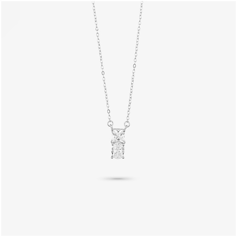 Colar de Prata cristal branco coleção THE 21TH CENTURY Radiant