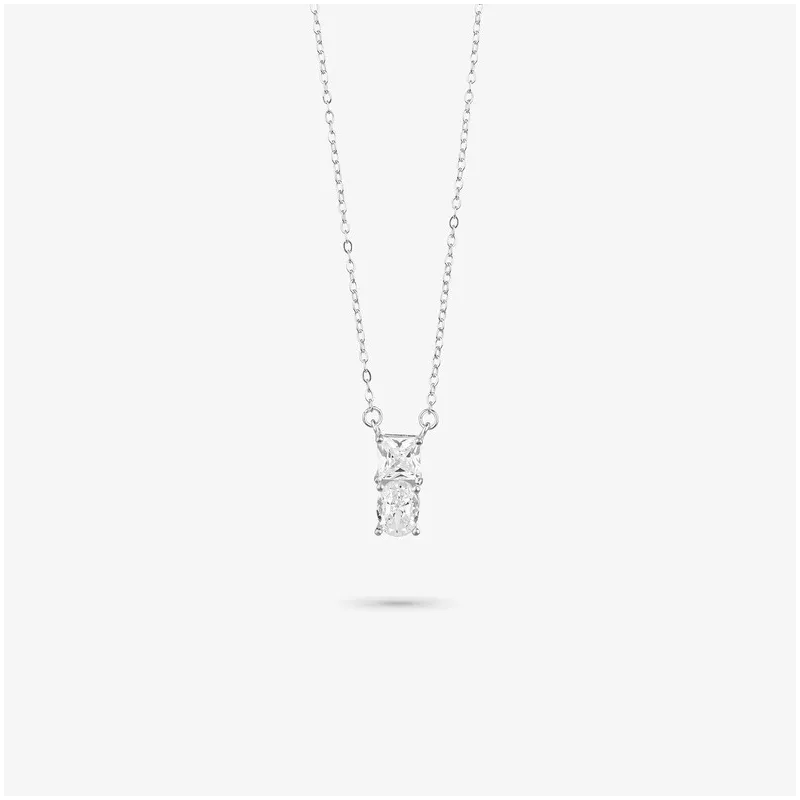 Colar de Prata cristal branco coleção THE 21TH CENTURY Radiant