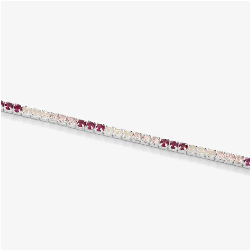 Pulseira riviere Prata rosa coleção FIRST CLASS Radiant