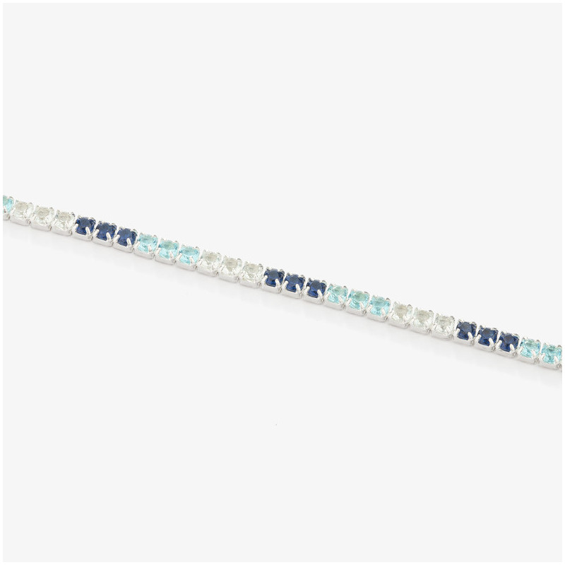 Pulseira riviere Prata azul coleção FIRST CLASS Radiant