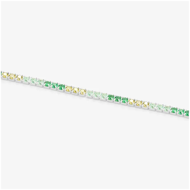 Pulseira riviere Prata verde coleção FIRST CLASS Radiant