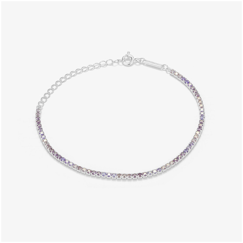 Pulseira riviere Prata lilás coleção FIRST CLASS Radiant