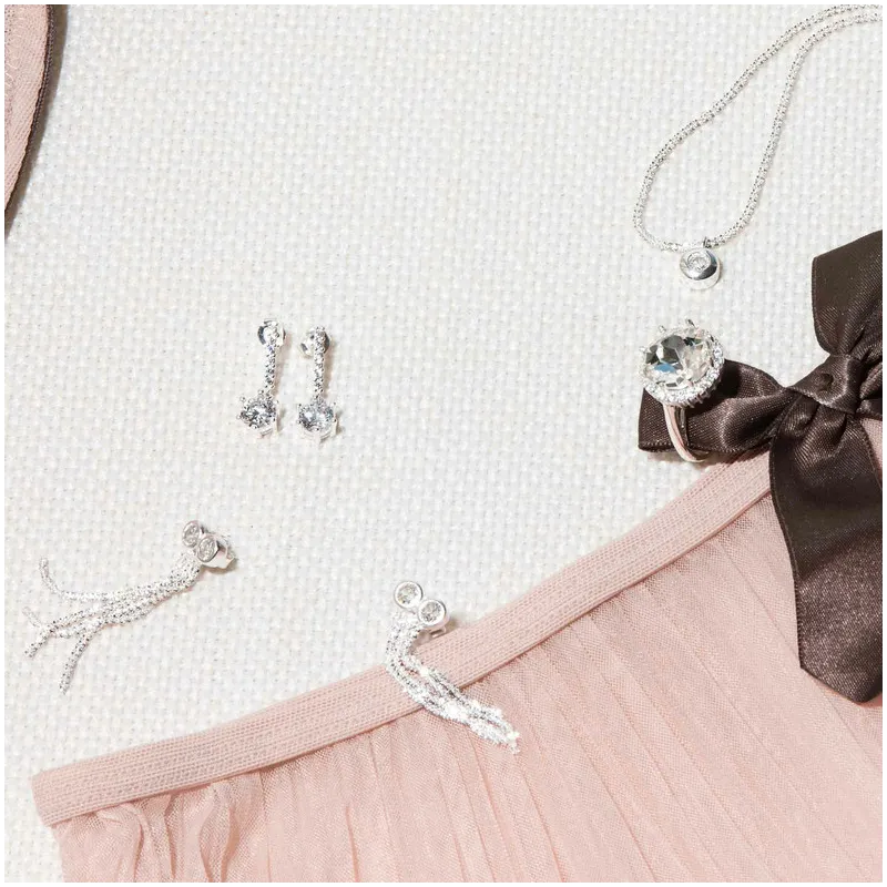 Anel de Prata cristal branco coleção FIRST CLASS Radiant