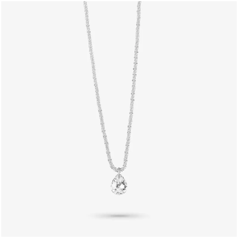 Colar de Prata cristal branco coleção FIRST CLASS Radiant