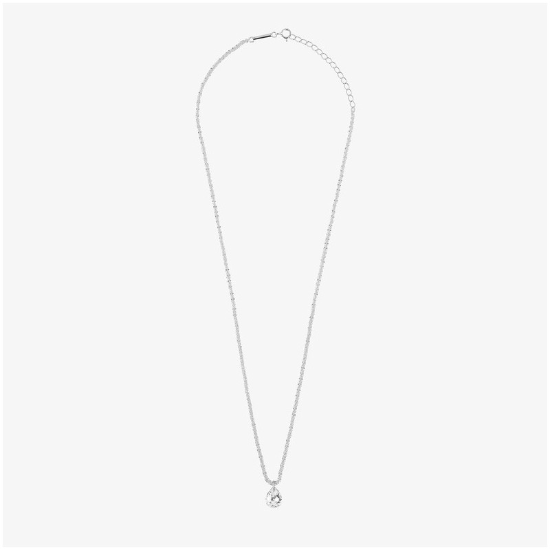 Colar de Prata cristal branco coleção FIRST CLASS Radiant