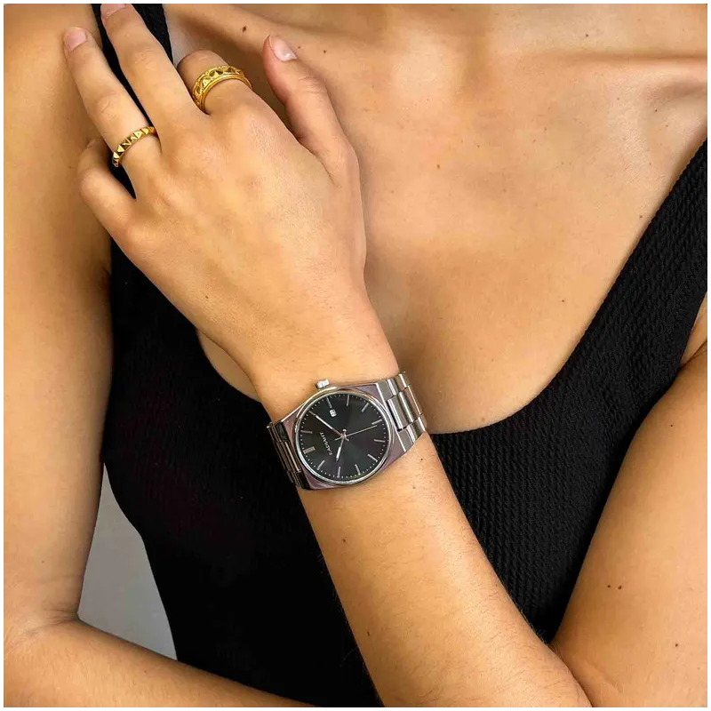 Anel redondo dourado coleção PUNK Radiant