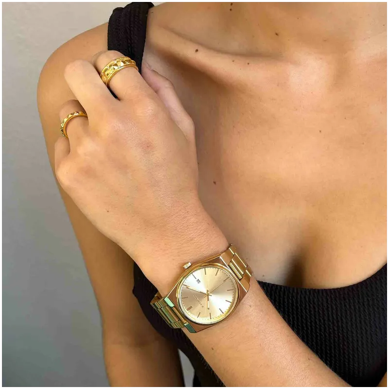 Anel largo dourado coleção PUNK Radiant