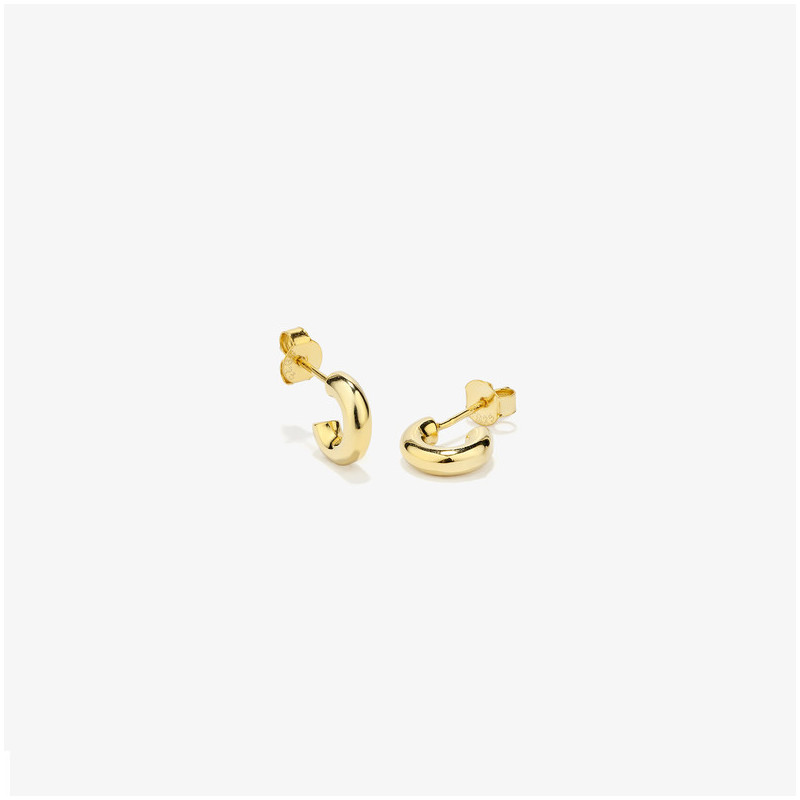 Argolas pequenas Radiant com banho de ouro