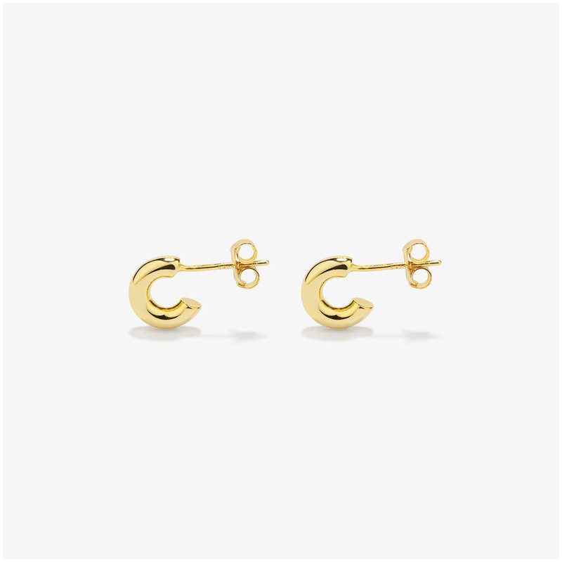 Argolas pequenas Radiant com banho de ouro