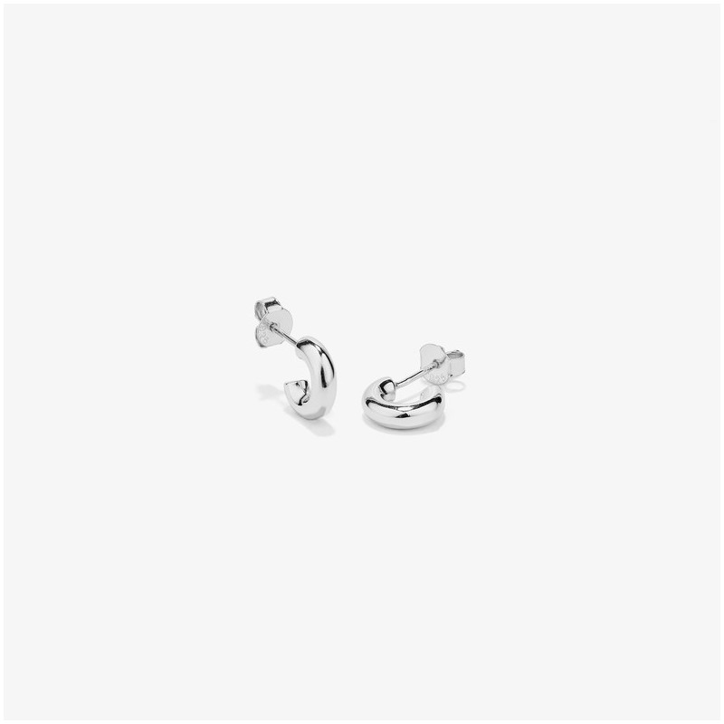 Argolas pequenas Radiant em Prata