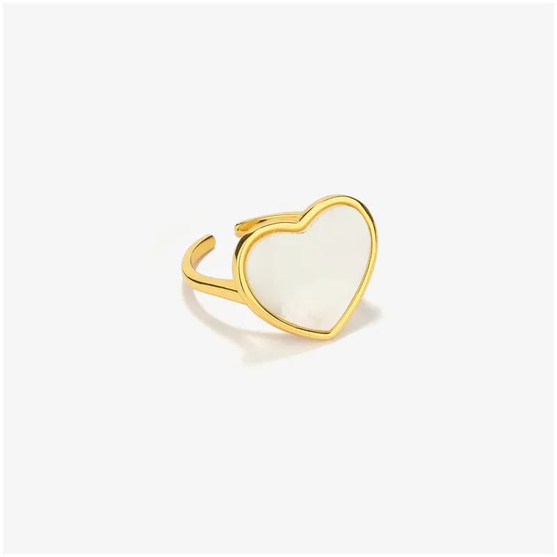 Anel Selo Coração Madrepérola