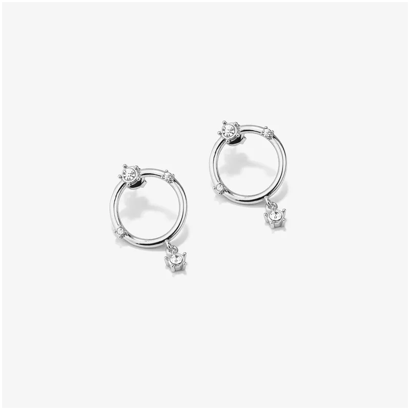 Brincos Mulher Zendaya prateados | Design Simples e Elegante