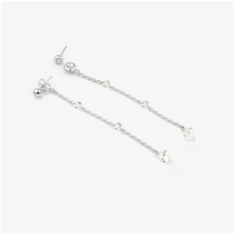 Brincos Mulher Myfair Drop prateados | Design Pendente Sofisticado