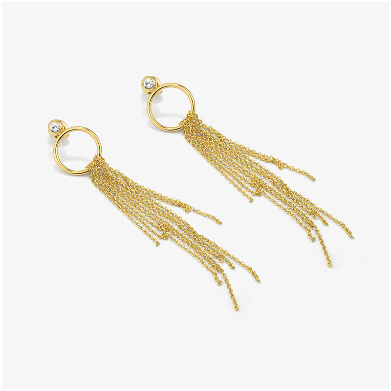 Maxi Brincos Mulher Myfair dourados | Design  em Aço Dourado