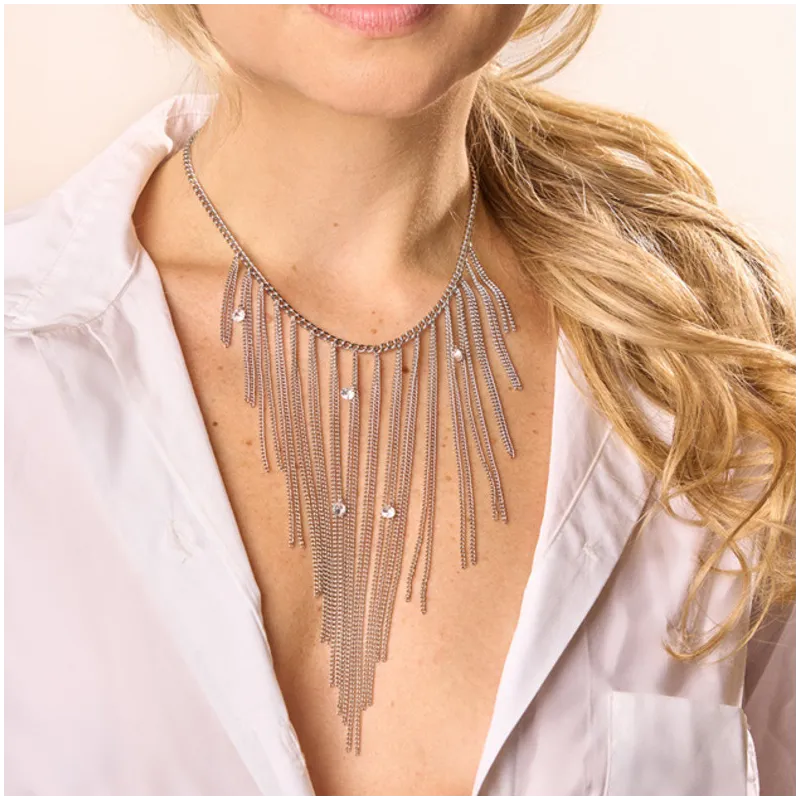 Colar Mulher Myfair Fringe prateado | Radiant