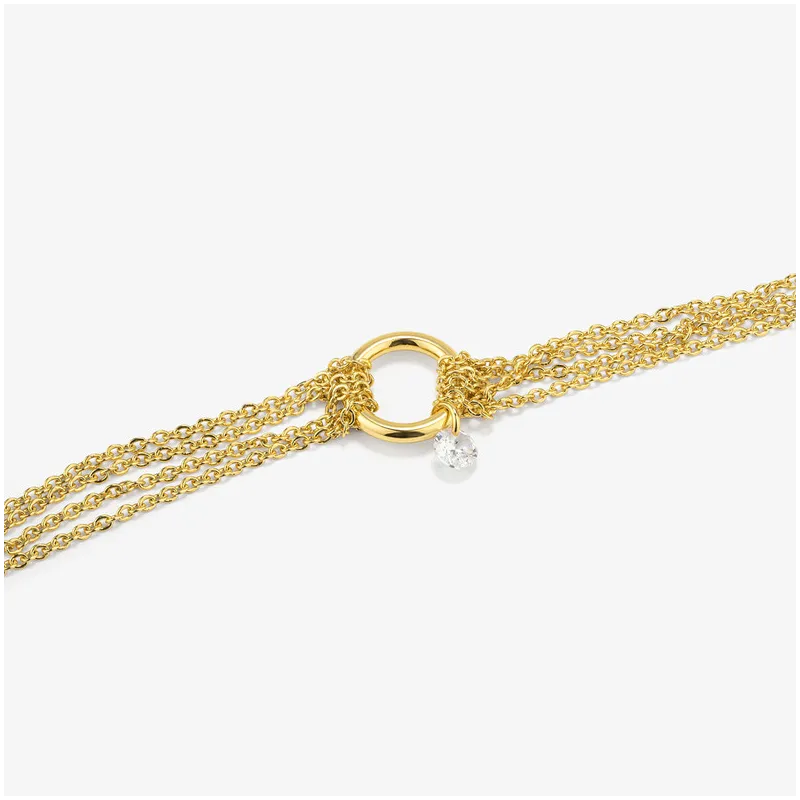 Pulseira Mulher Myfair Loop dourada | Design Moderno em Elos Dourados