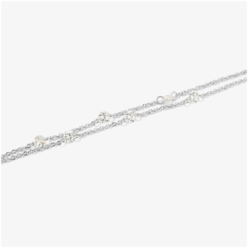 Pulseira Mulher Myfair prateada | Design Sofisticado em Aço Prateado