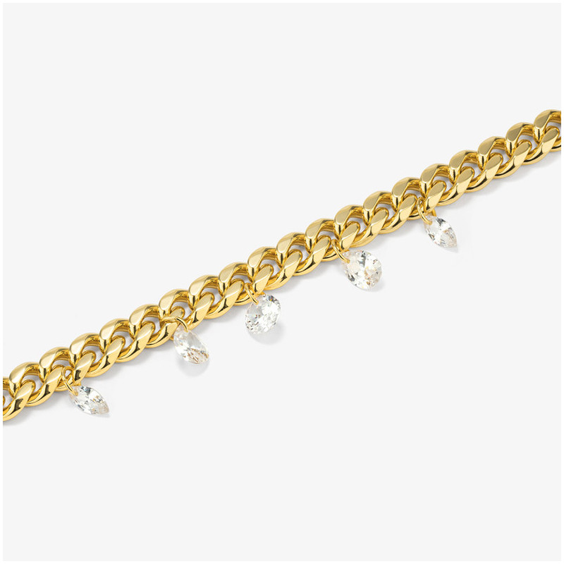 Pulseira Mulher Gaga Queen dourada | Design Sofisticado em Maxi Elos
