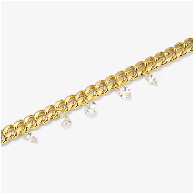 Pulseira Mulher Gaga Queen dourada | Design Sofisticado em Maxi Elos