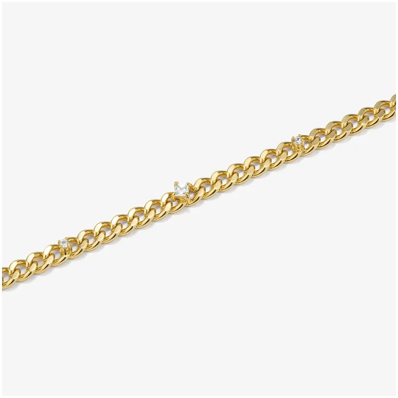 Pulseira Mulher Gaga dourada | Maxi Elos Dourados Modernos