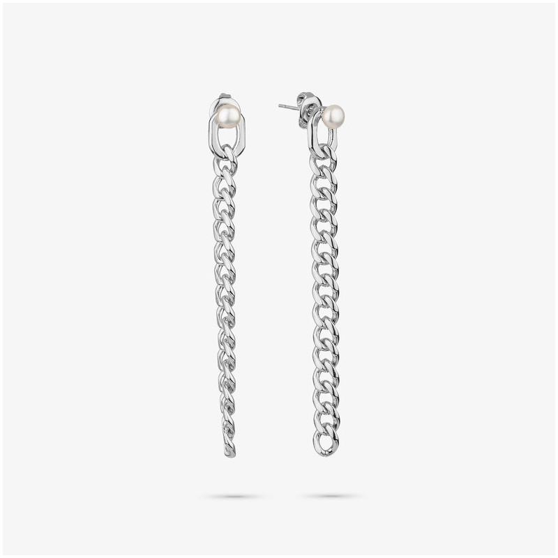 Brincos Mulher Emily Chain Prateado