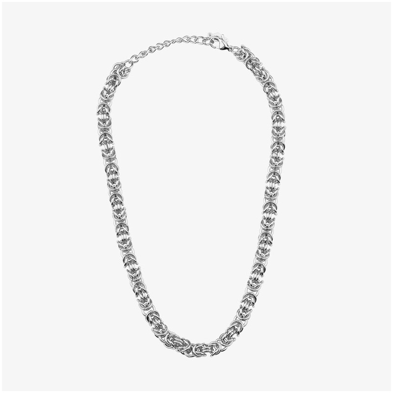 Colar Mulher Blake Prateado | Design Twist Minimalista em Aço Prateado