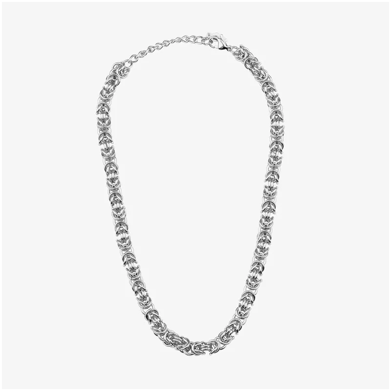 Colar Mulher Blake Prateado | Design Twist Minimalista em Aço Prateado