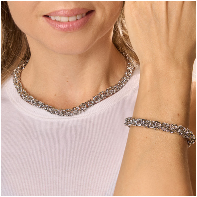 Pulseira Mulher Blake prateada | Design Twist em Aço Prateado