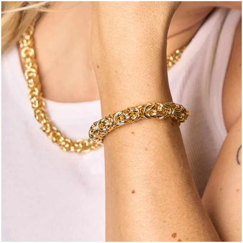Pulseira Mulher Blake dourada | Design Twist em Aço Dourado