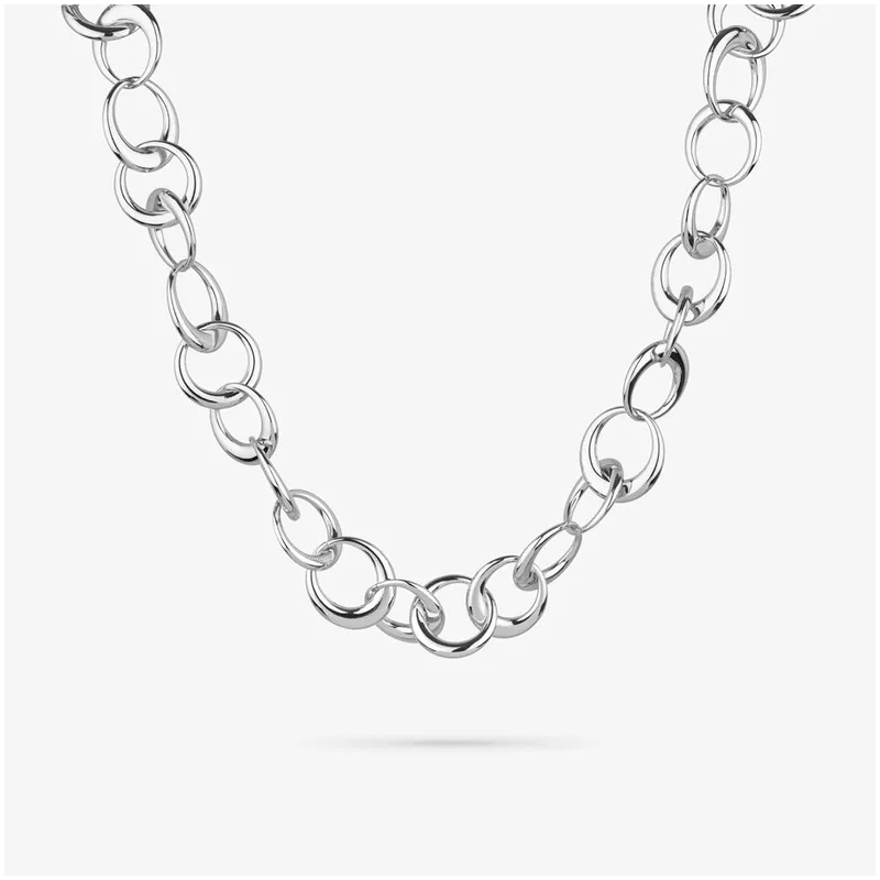 Colar Mulher Blair Prateado | Design Geométrico em Elos Prateados