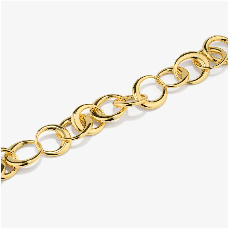 Pulseira Mulher Blair Dourada | Design Geométrico em Aço Dourado