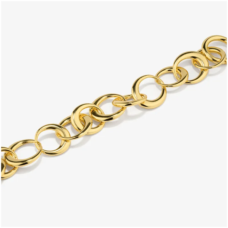 Pulseira Mulher Blair Dourada | Design Geométrico em Aço Dourado