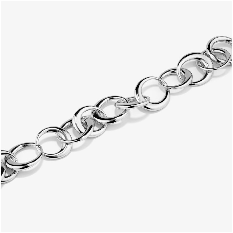 Pulseira Mulher Blair Prateada | Design Geométrico com Elos Prateados
