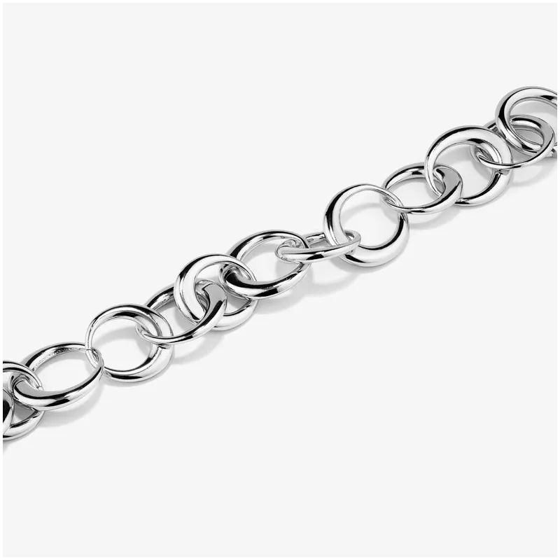 Pulseira Mulher Blair Prateada | Design Geométrico com Elos Prateados