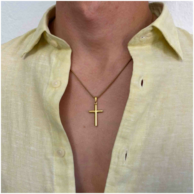 Colar Homem Mateo Cruz Fina Dourado
