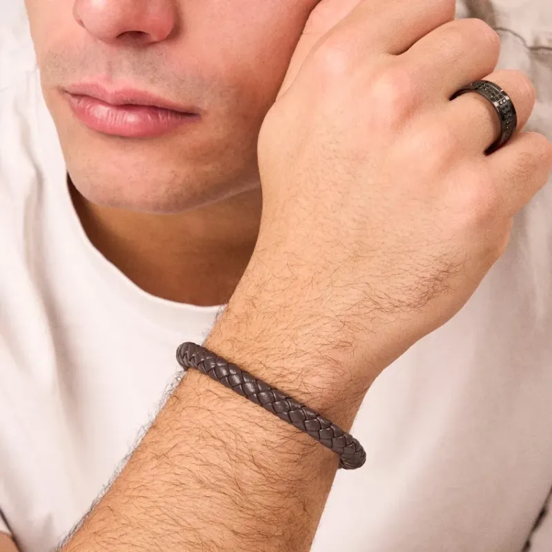 Pulseira Homem Nature Couro Castanho | Radiant