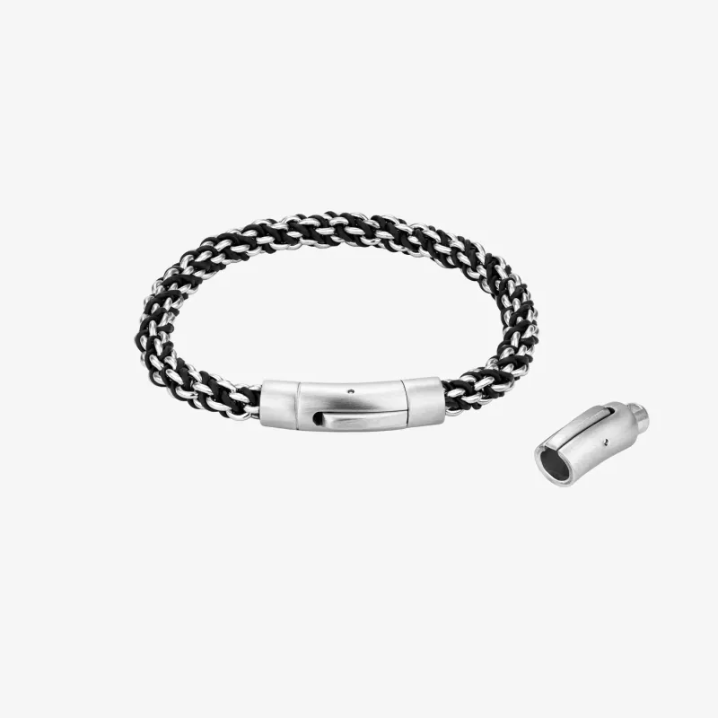 Pulseira de Homem Ulises Preta em Aço | Radiant