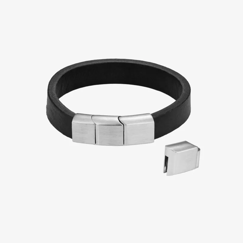 Pulseira de Homem Sierra Preta Lisa | Radiant