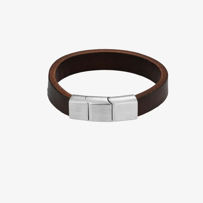 Pulseira de Homem Sierra Castanha Lisa | Radiant